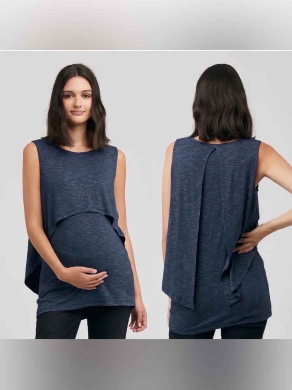 Ripe Maternity and Nursing Tank Top in Black Size XS/S